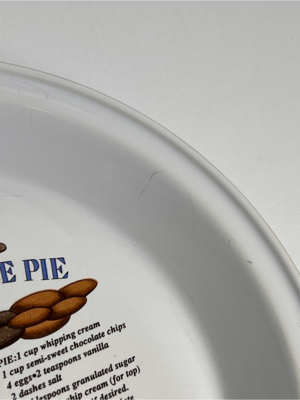 Vintage Chocolate Mousse Pie A La Carl Recipe Dish Plate - Picture 4 of 9